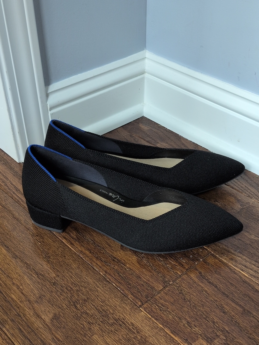 Rothy's Women's Black Knit The High Point Heels Size 11